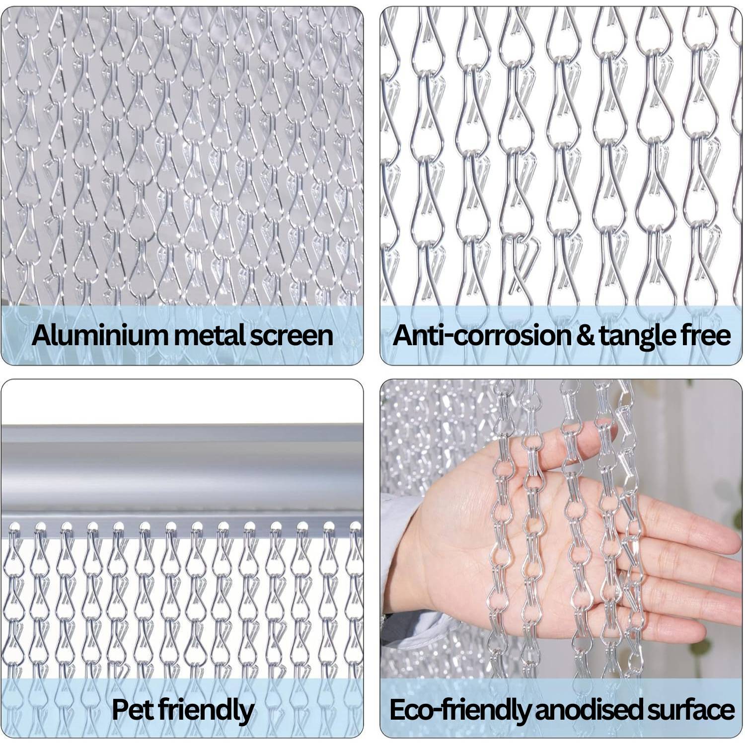buy metal chain link door screen