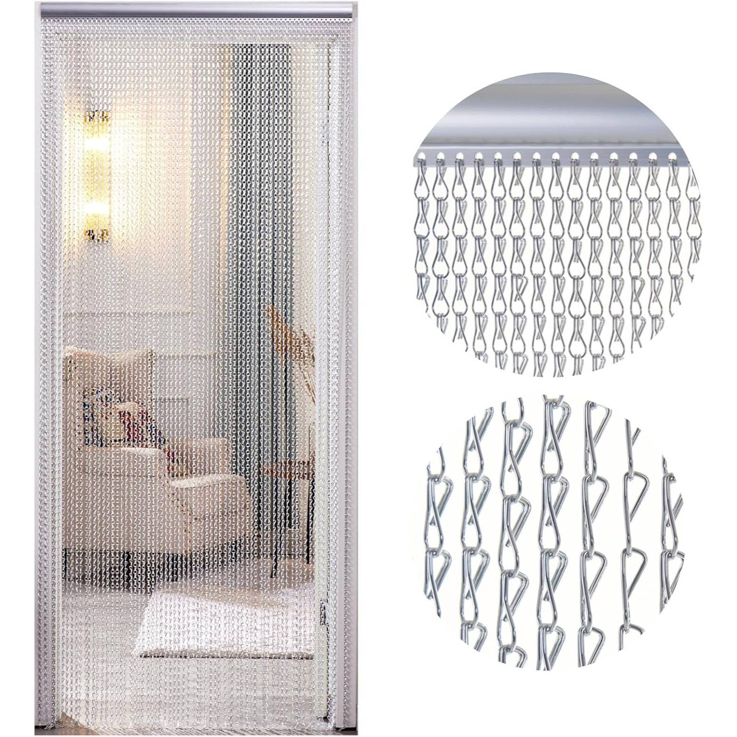 Chain Door Screen - Black, image 4