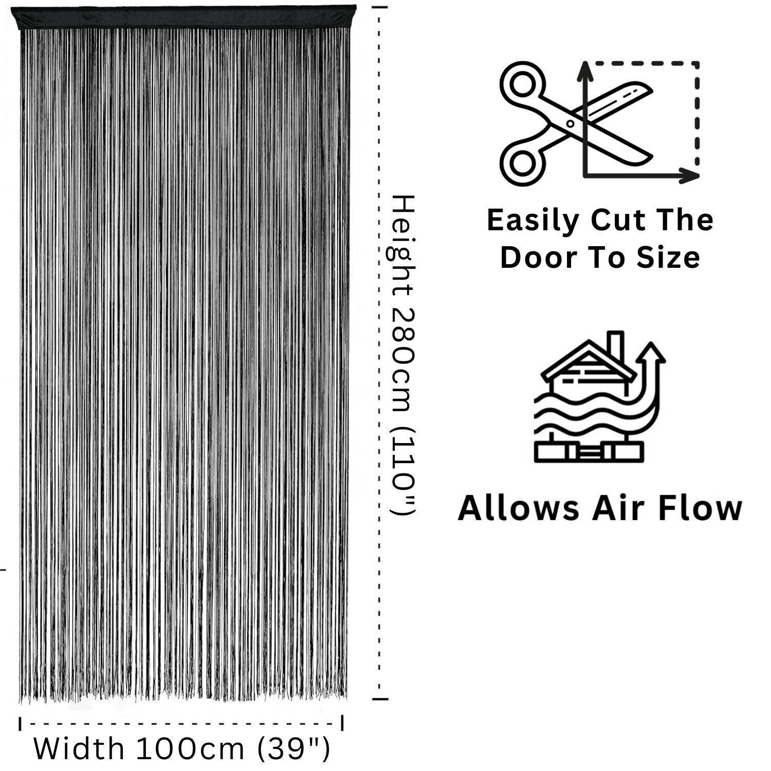 Doorway String Curtain - Black, image 6